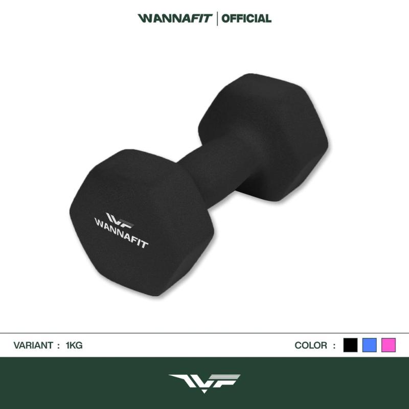 WannaFit Dumbbell Barbel 1 kg - Hitam