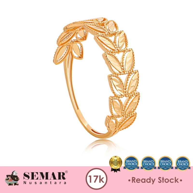 Cincin Emas Chikita Leaf Gold 17K Diameter 1.83-1.87 cm Semar Nusantara