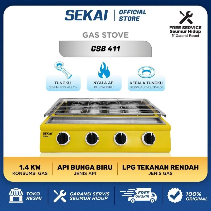 Sekai Kompor Gas Panggangan Grill 4 Tungku GSB 411