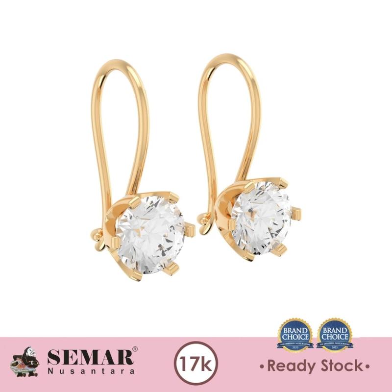 Anting Emas Desi Solitaire Gold 17K Semar Nusantara