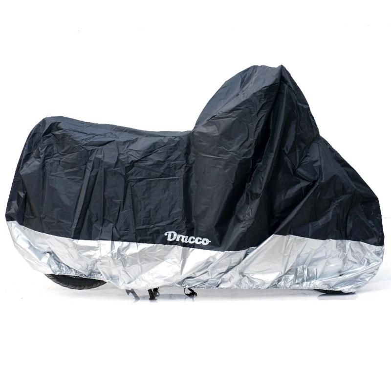 Dracco Cover Motor Waterproof Hitam Silver - Large