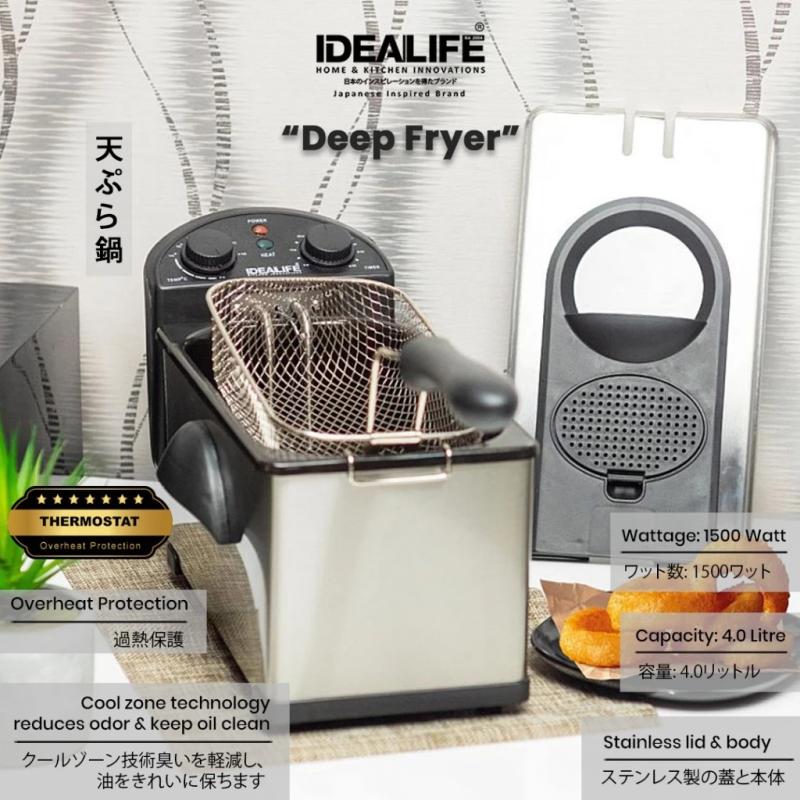 Idealife Deep Fryer Penggorengan Listrik 4L - DF-4001