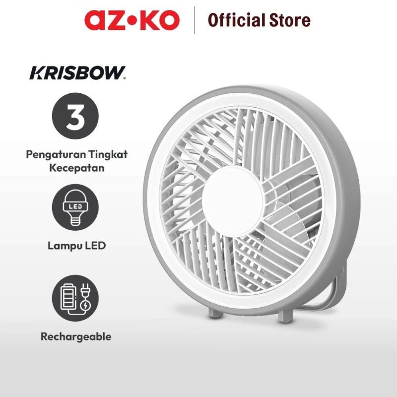 Azko Krisbow Kipas Angin 6 Inch + Lampu Darurat