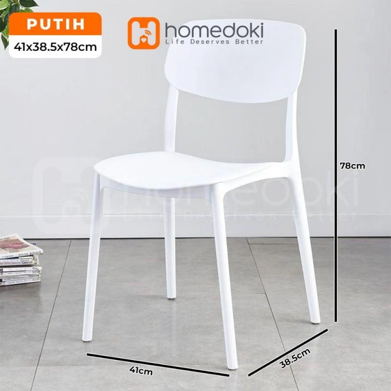 Homedoki Kursi Plastik - Putih