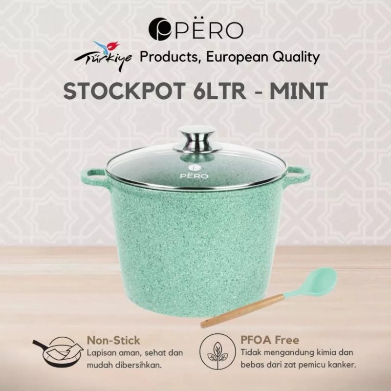 Pero Stock Pot Panci 6 Liter 24 cm + Tutup - Mint