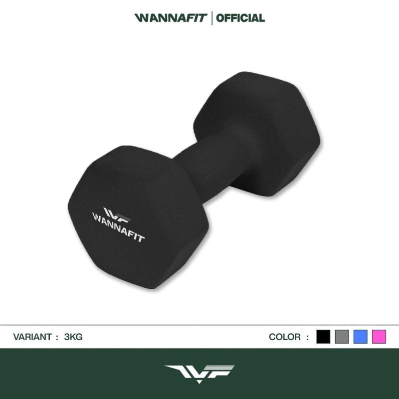 WannaFit Dumbbell Barbel 2 kg - Hitam
