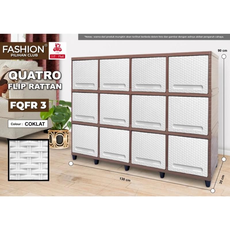 Club Lemari Plastik Susun 3 -  12 Pintu Diamond