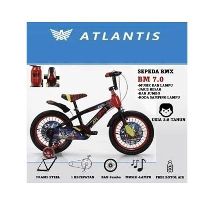 BMX Atlantis Sepeda Anak 5-7 Tahun 16 Inch Merah