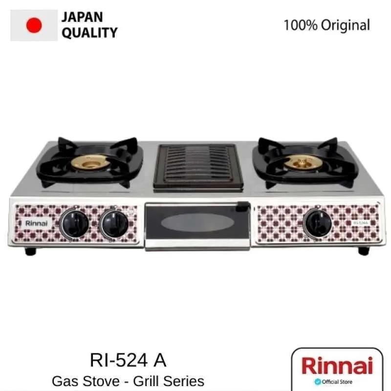 Rinnai Kompor Gas 2 Tungku + Grill RI-524A