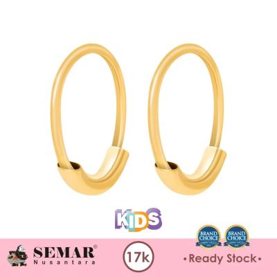 Anting Emas Baby Kawatan Polos 17K Semar Nusantara