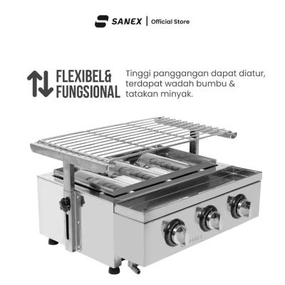 Sanex Kompor Panggangan 3 Tungku SN-KP03 Silver