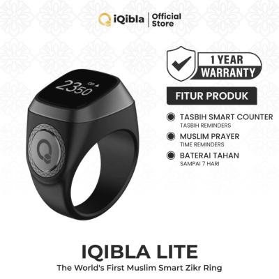 IQibla Cincin Tasbih Zikir Digital Lite E01 20mm Black Grey
