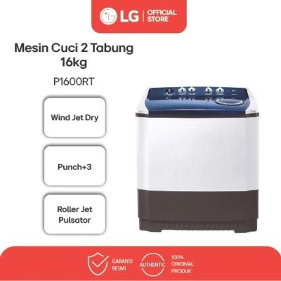LG Mesin Cuci 2 Tabung 16 Kg P1600RTB