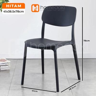 Homedoki Kursi Plastik - Hitam