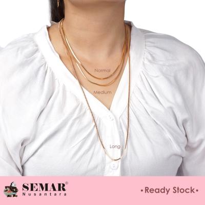 Kalung Emas Milonika polos Gold 10 Karat 2-2.2 Gr 1 pcs Ukuran Normal Semar Nusantara