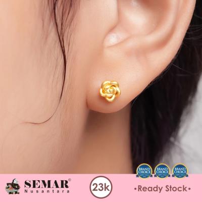 Anting Emas Tindik Rosely Flower Gold 23K Semar Nusantara